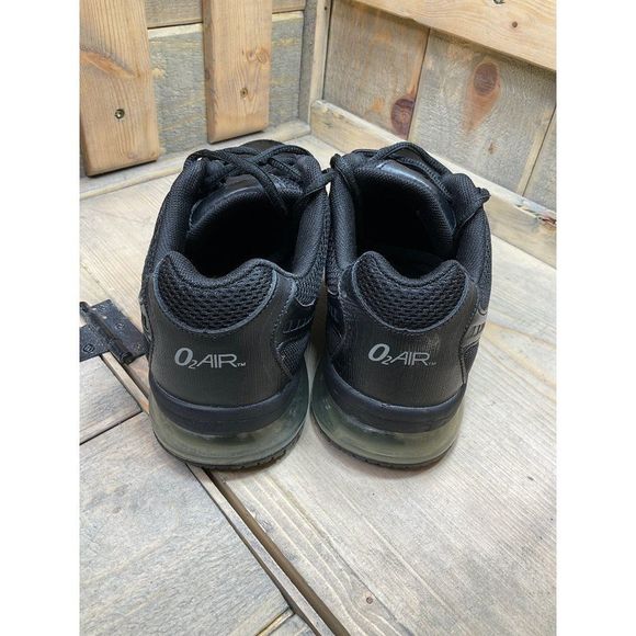 TREDSAFE Mens MNTS48DP001 Slip Resistant Lace Up Black Running Shoes Size 7 - Picture 4 of 9